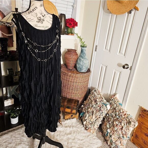 New VTG Roaman's Ruffle Detail Party Sheath Dress. 1XL FIT - Picture 6 of 15